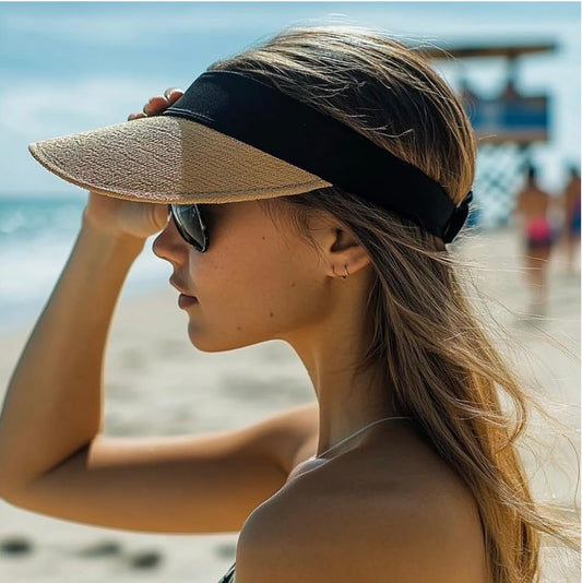 Brim Beach Foldable Straw Visor