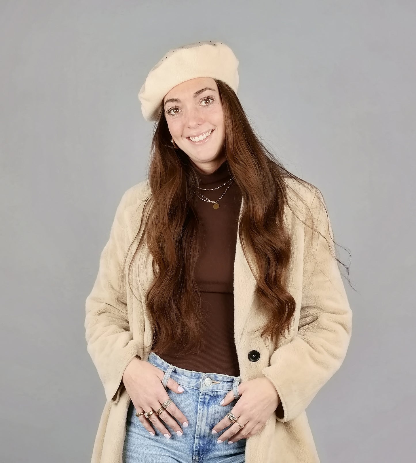 SPARKLE WOOL BLENDED BERET OR TAM HAT