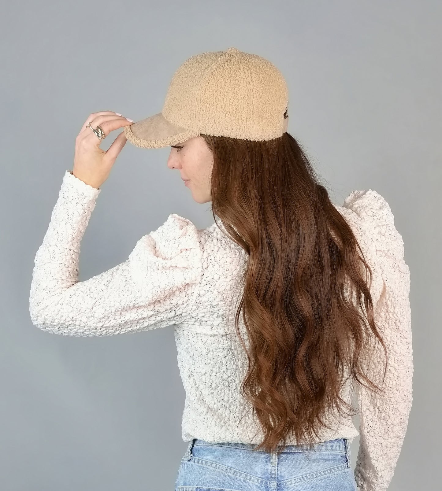 TEDDY BEAR BASEBALL SHERPA BASEBALL CAP