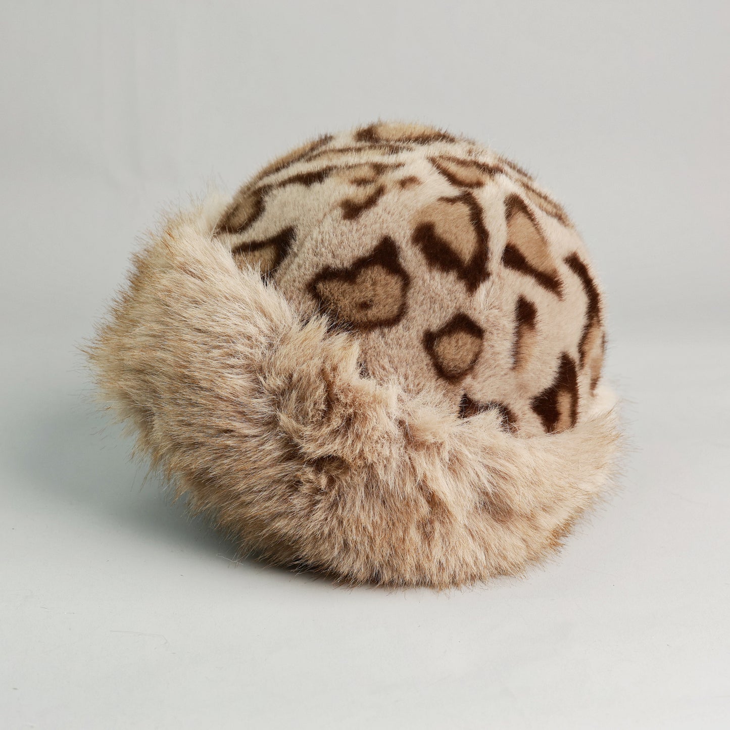 Faux Fur Leopard Bucket Hat