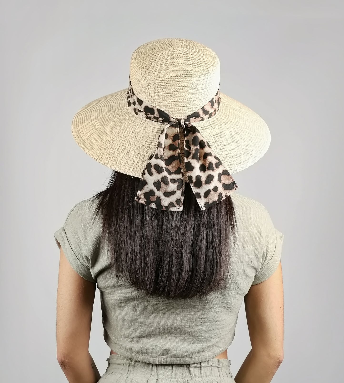 LEOPARD BAND DOWN BRIM FLOPPY