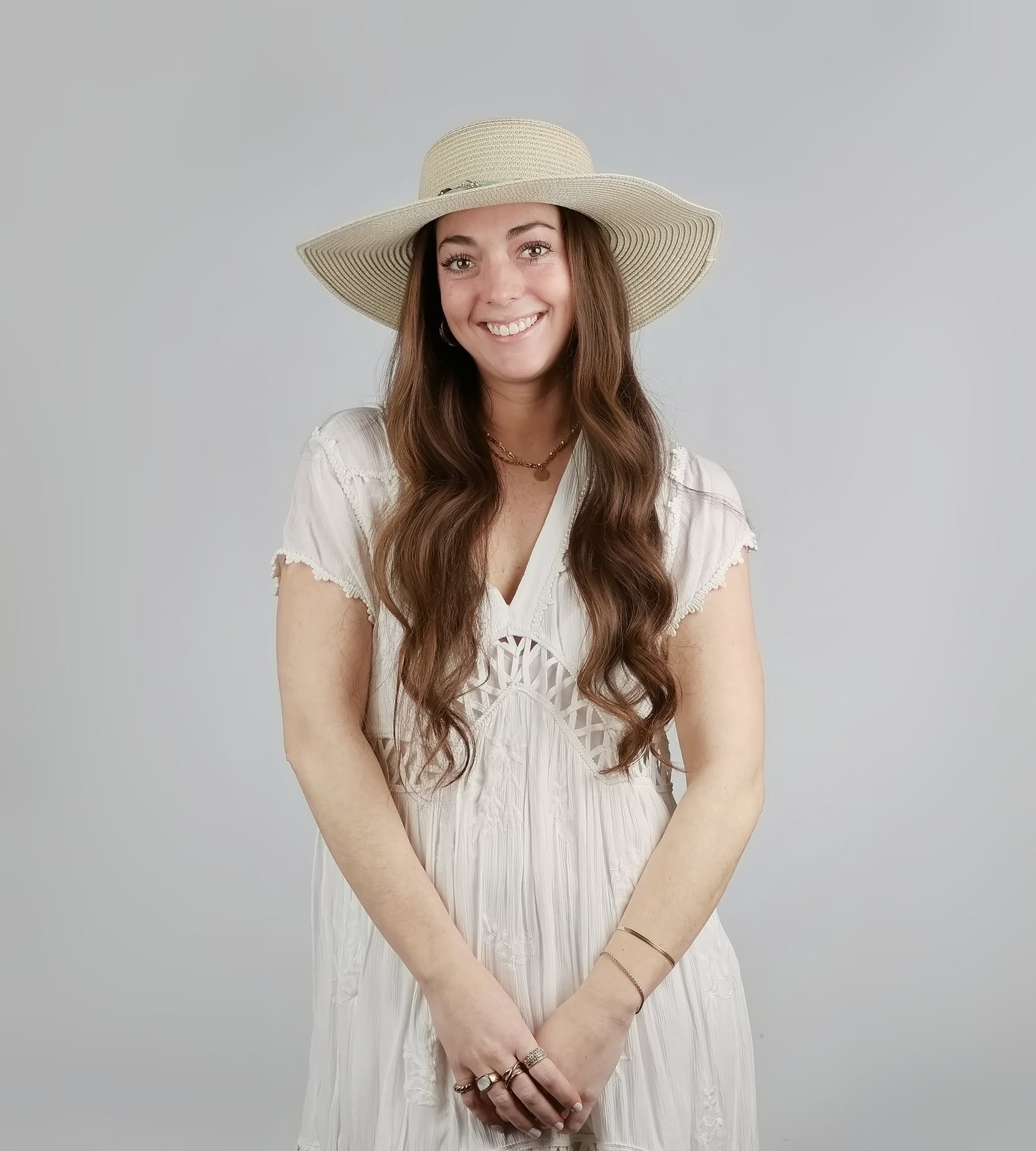 DECORATIVE TRIM FLOPPY HAT
