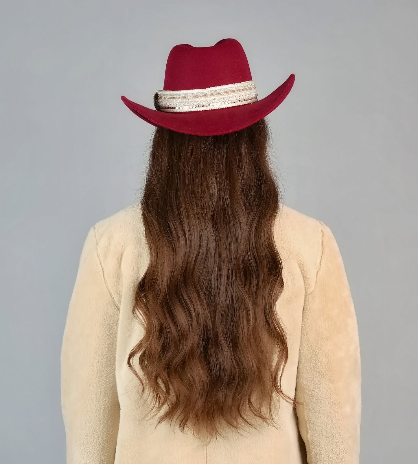SEQUIN BAND TRIM FELT COWBOY