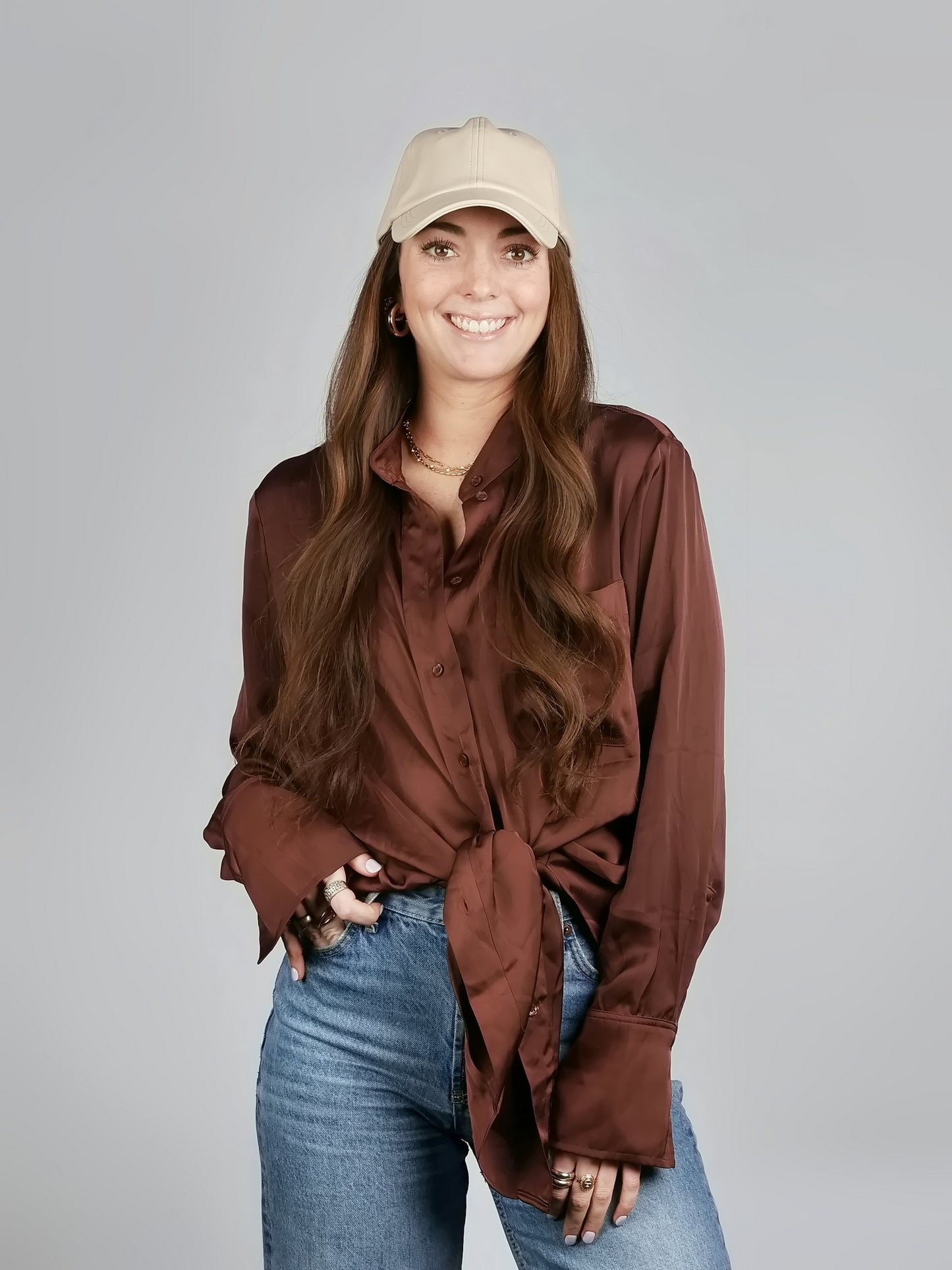 FAUX LEATHER BASEBALL HAT