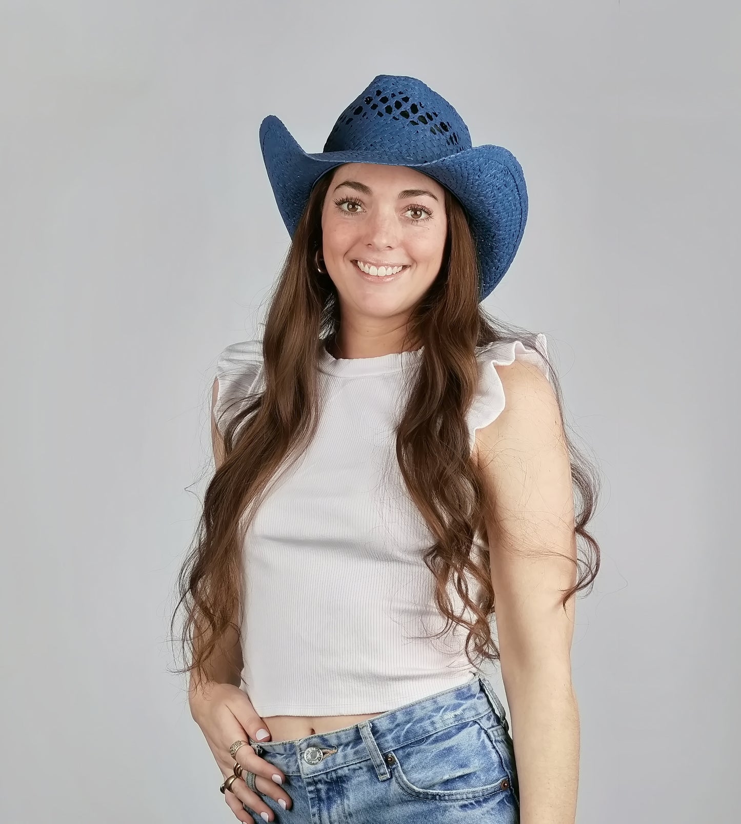 COLORFUL BAND OPEN WEAVE COWBOY