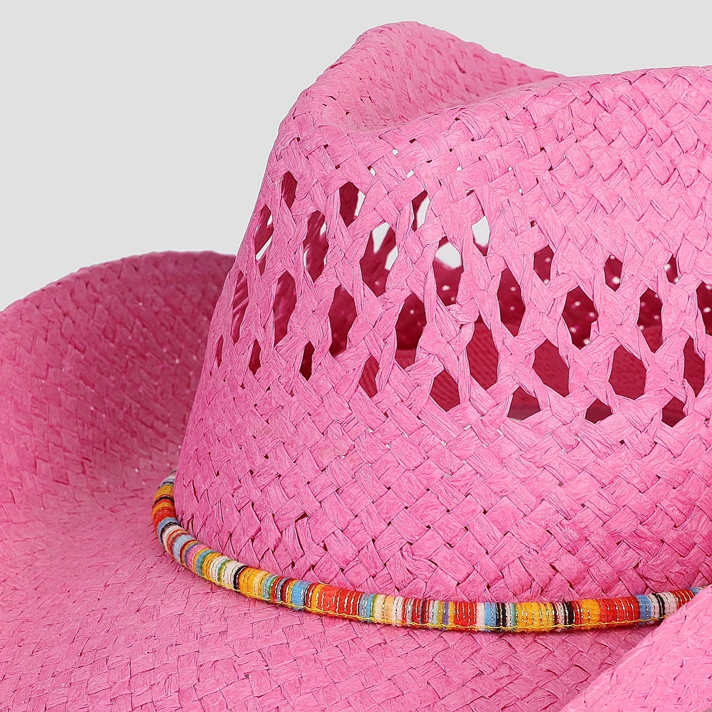 COLORFUL BAND OPEN WEAVE COWBOY
