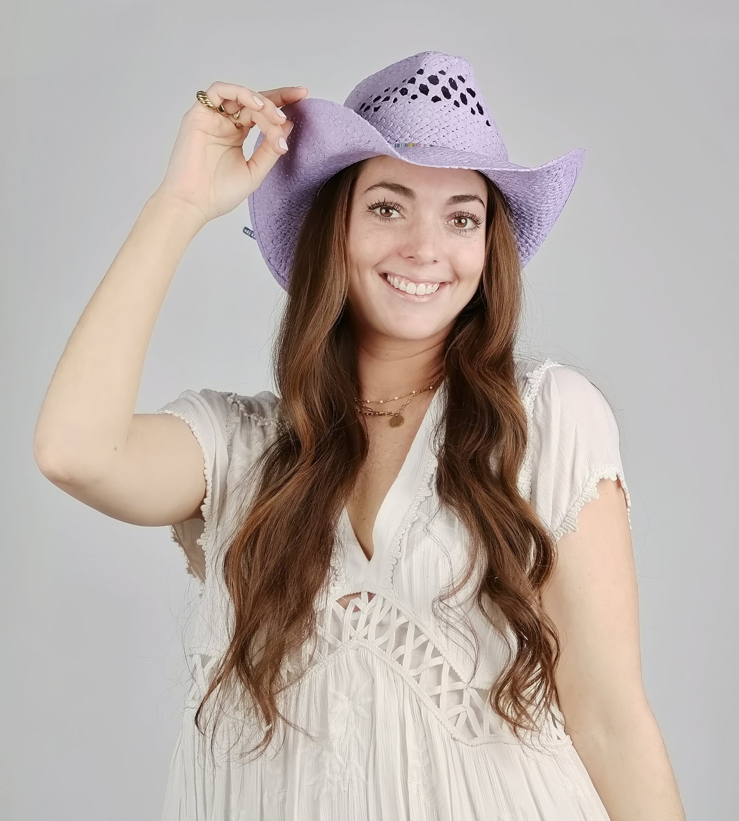 COLORFUL BAND OPEN WEAVE COWBOY