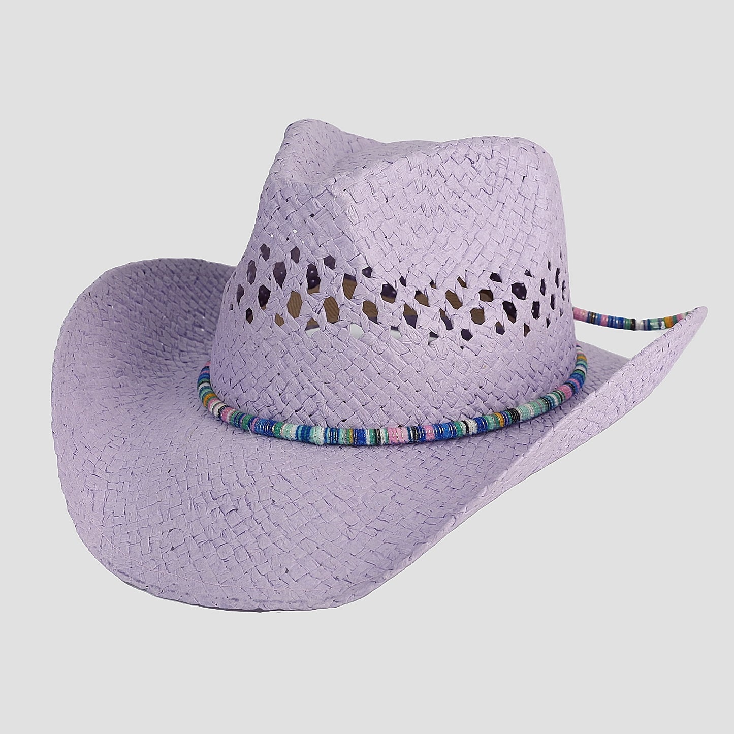 COLORFUL BAND OPEN WEAVE COWBOY