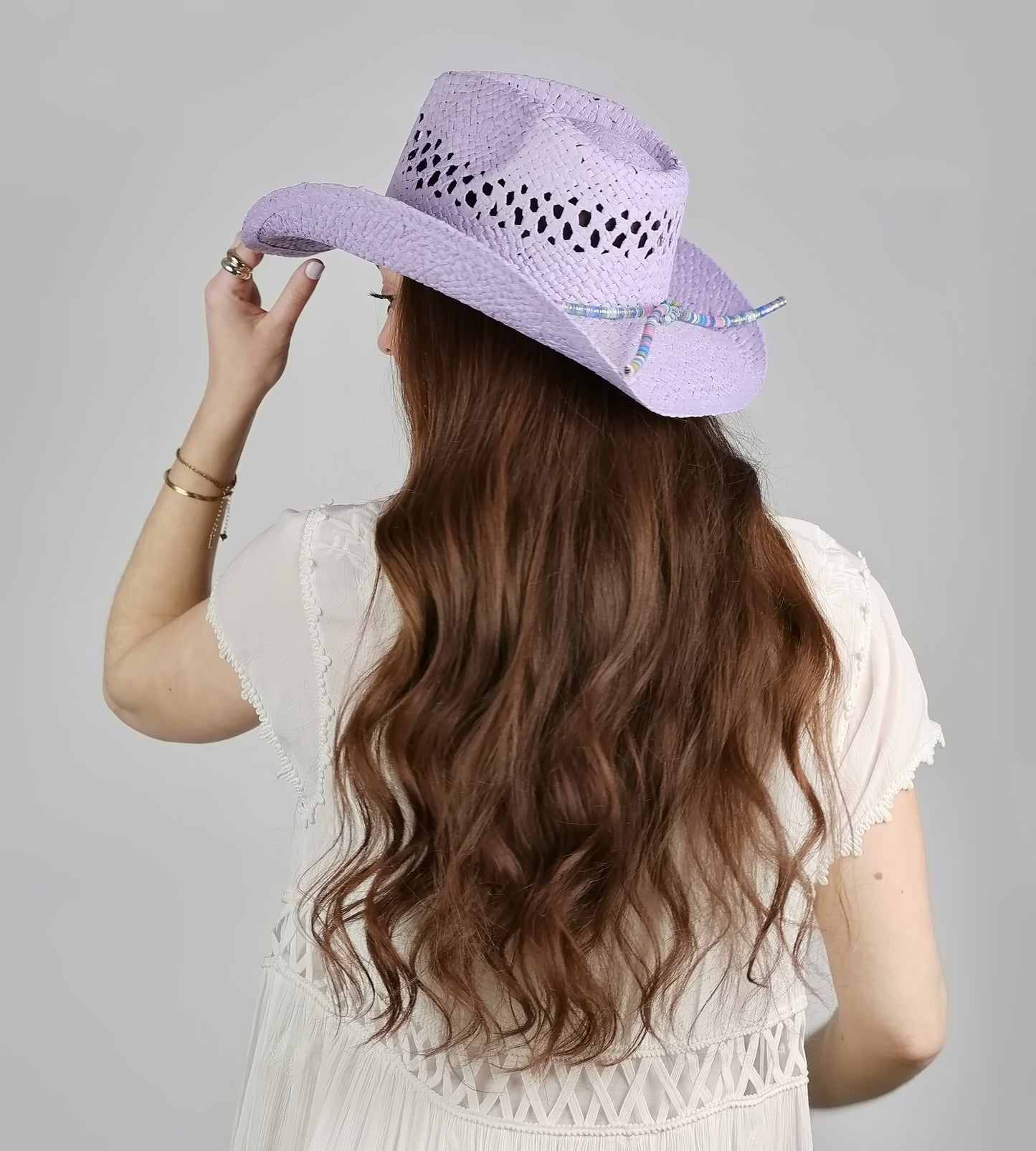 COLORFUL BAND OPEN WEAVE COWBOY