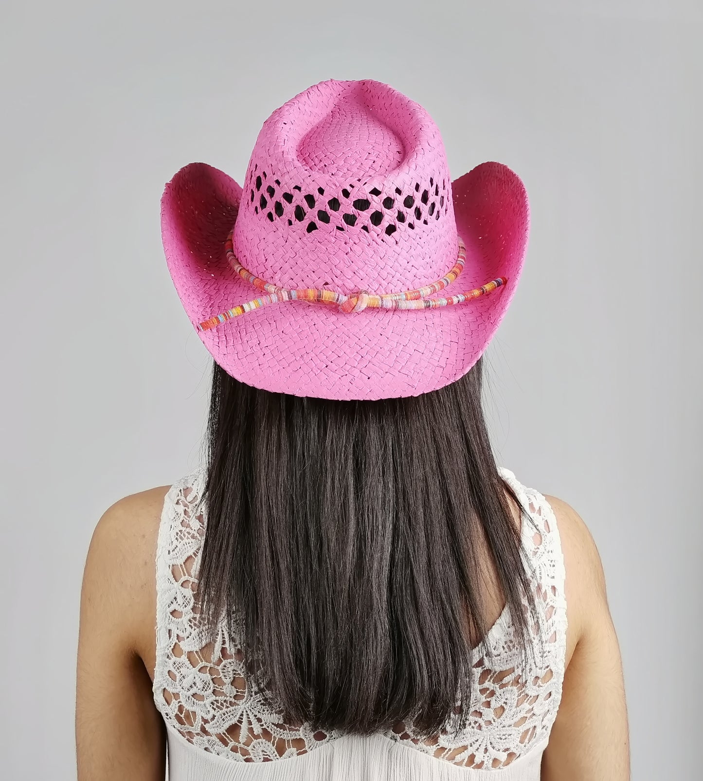 COLORFUL BAND OPEN WEAVE COWBOY