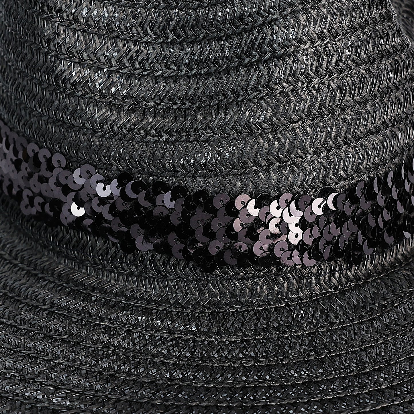 SEQUIN TRIM PANAMA HAT