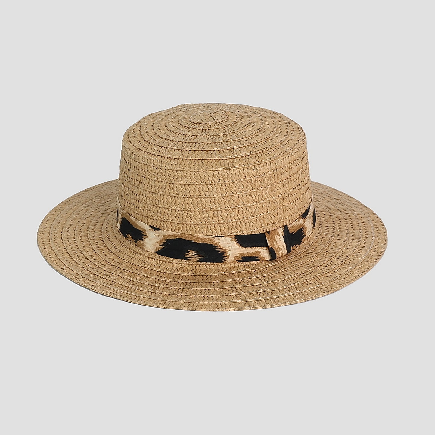 LEOPARD BAND BOATER