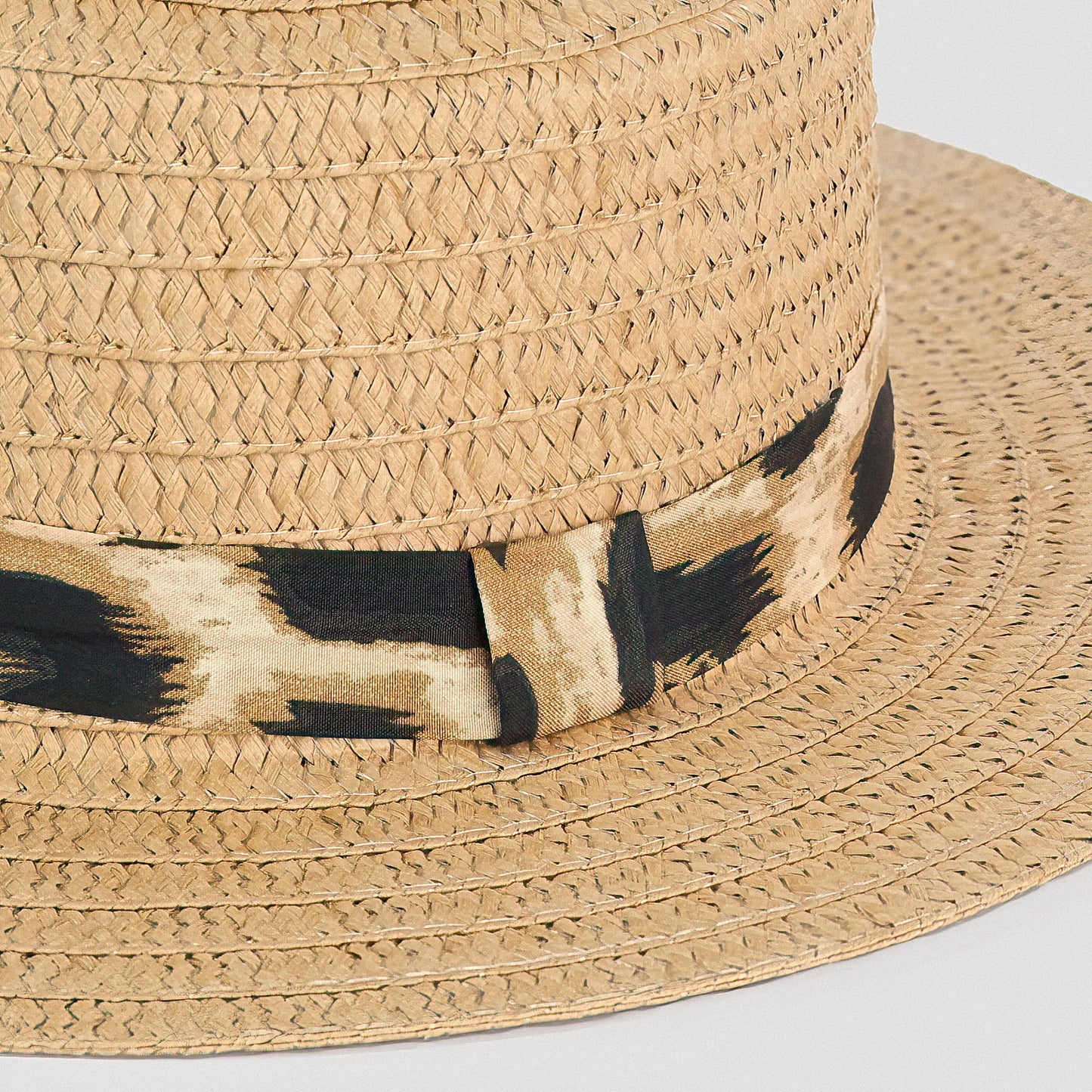 LEOPARD BAND BOATER
