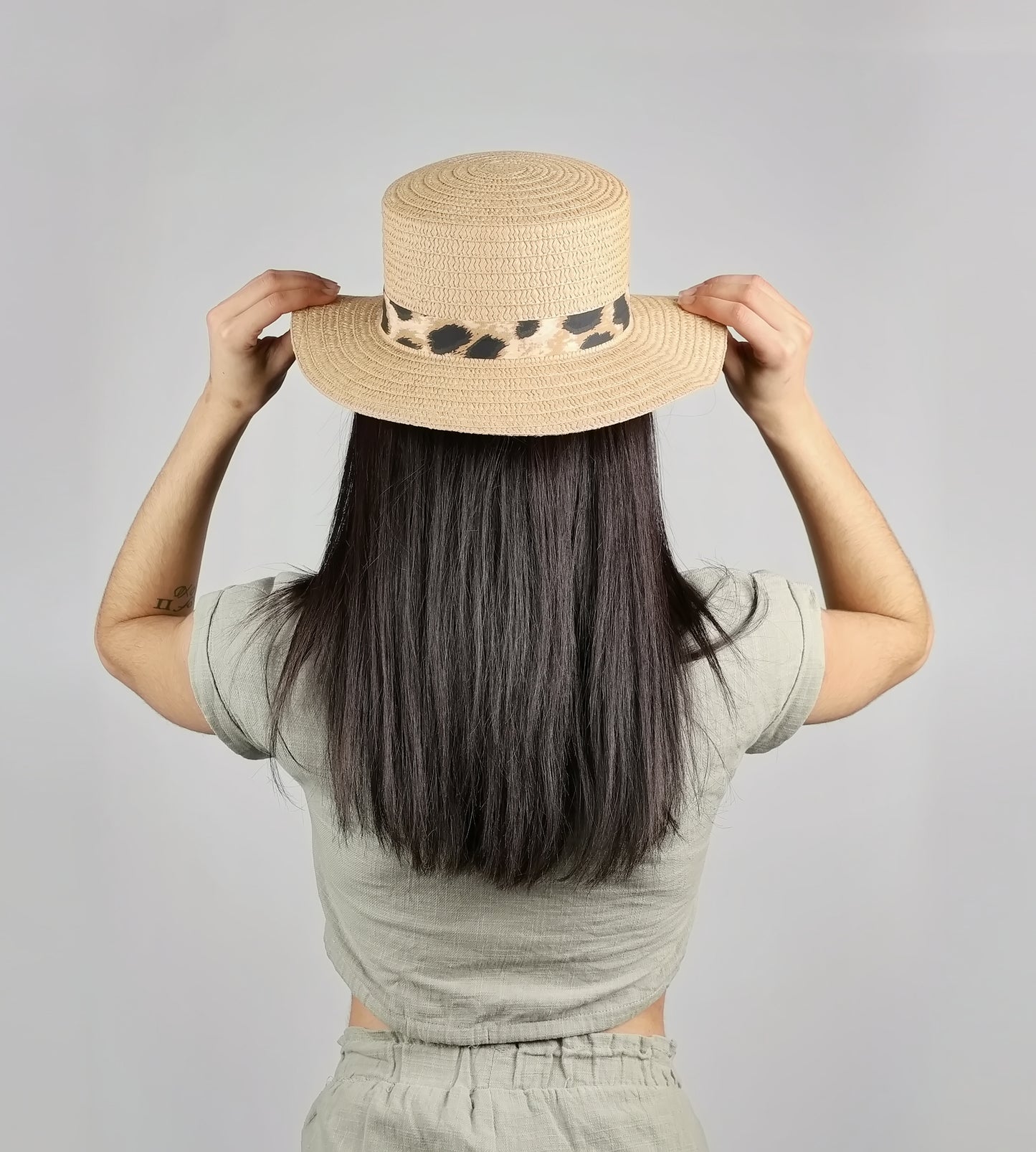 LEOPARD BAND BOATER