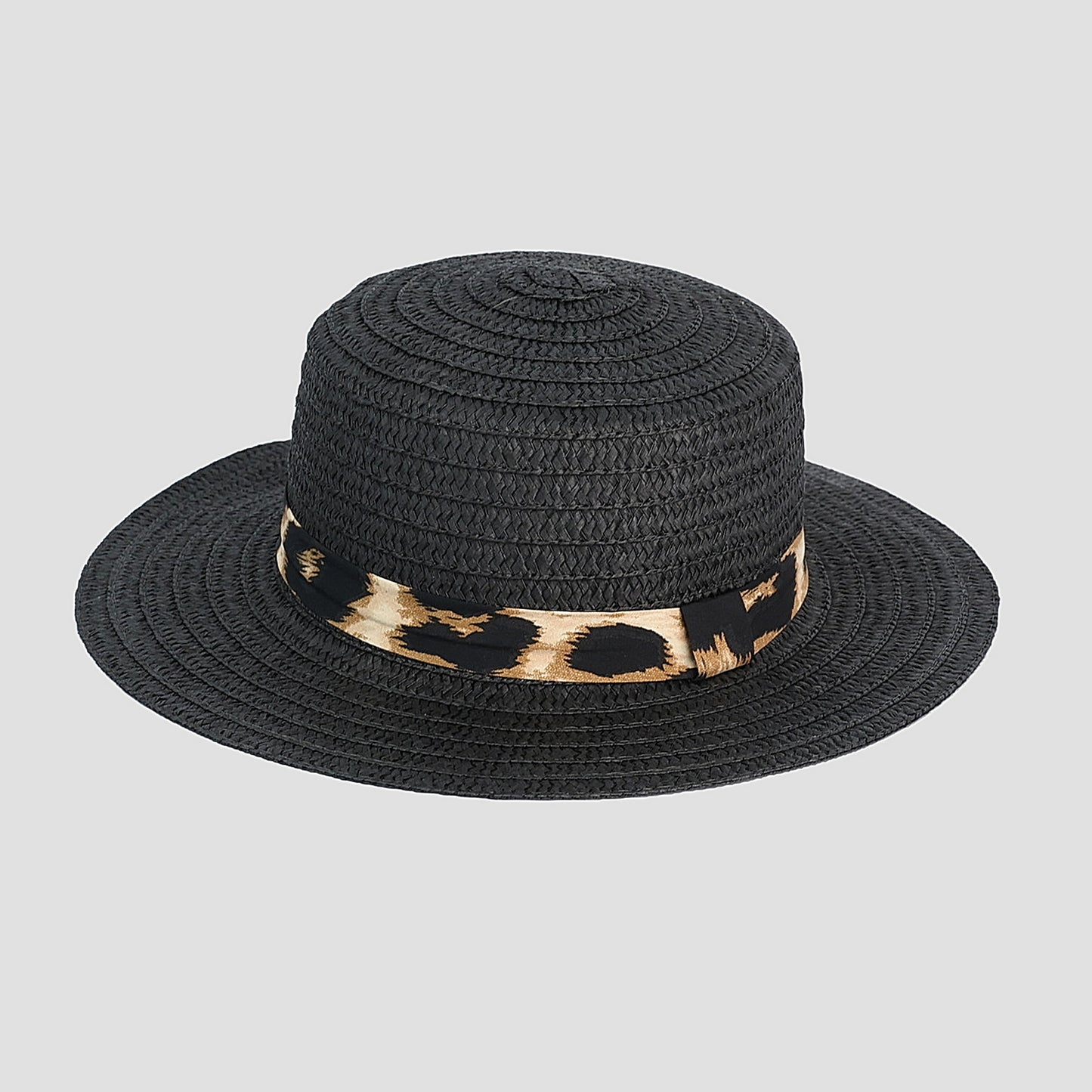 LEOPARD BAND BOATER