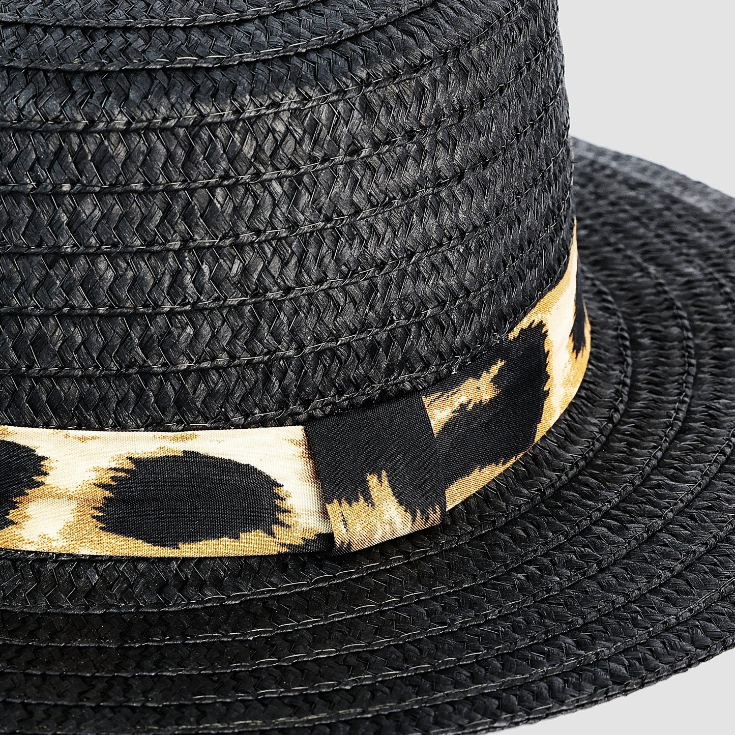 LEOPARD BAND BOATER