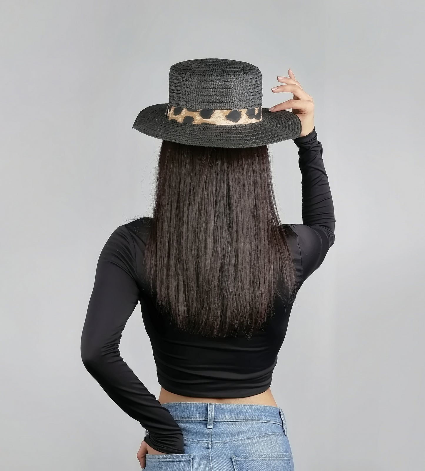 LEOPARD BAND BOATER