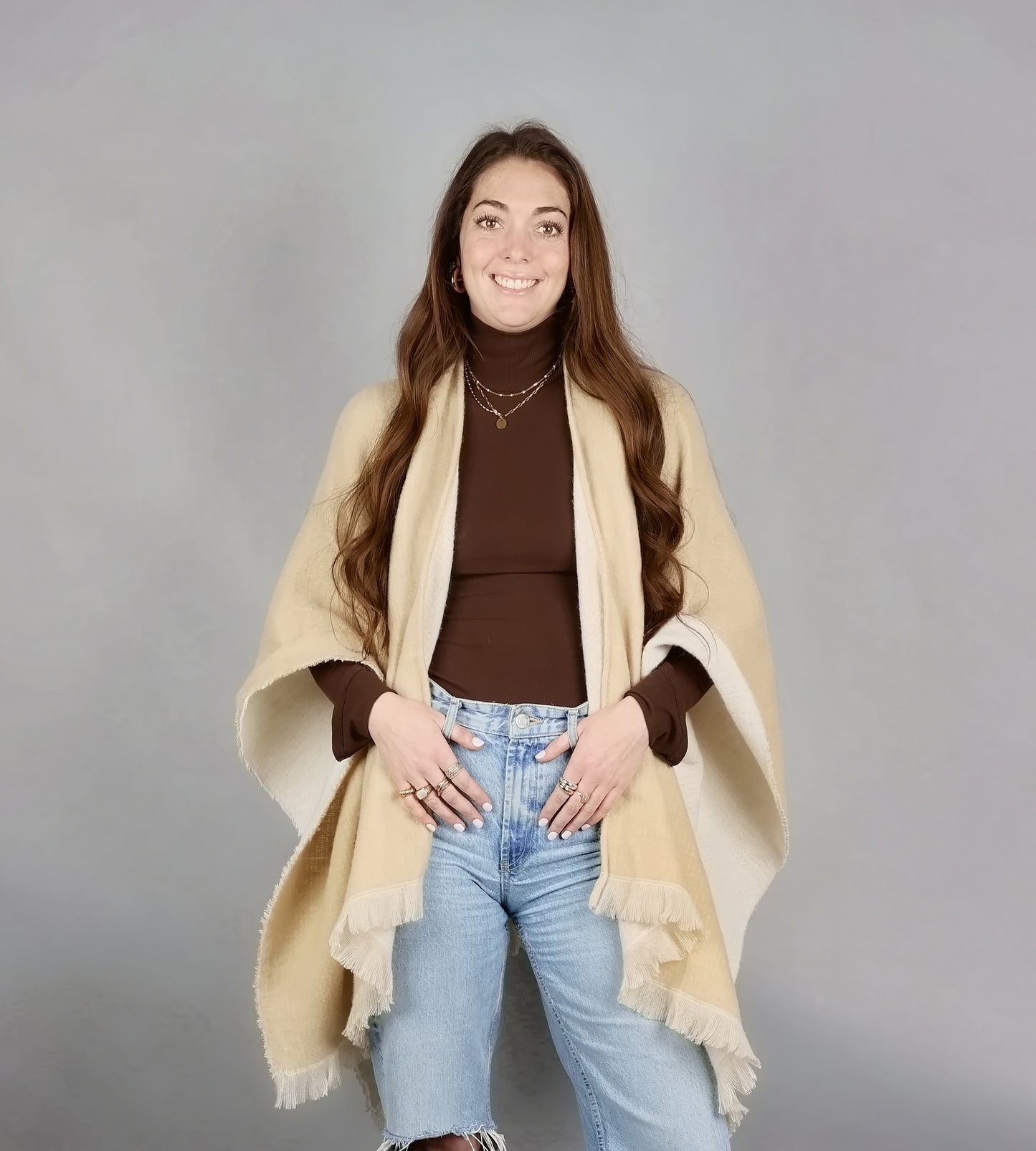 REVERSIBLE RUANA WRAP