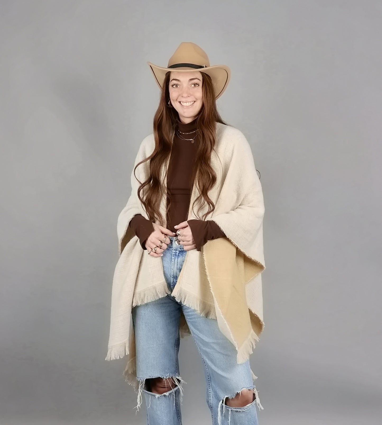 REVERSIBLE RUANA WRAP