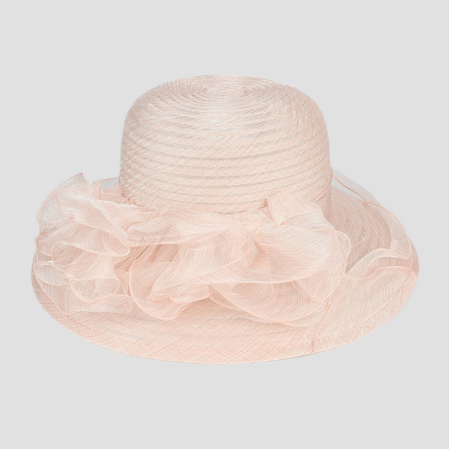 ORGANZA TRIM CHURCH DERBY HAT