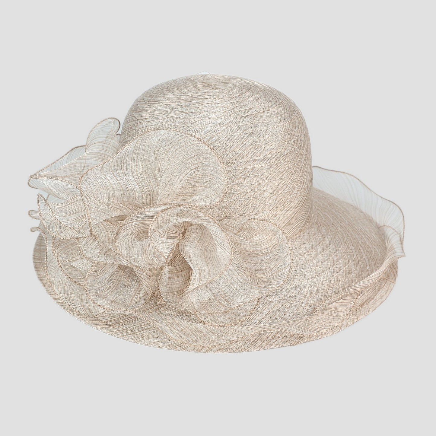 ORGANZA TRIM CHURCH DERBY HAT