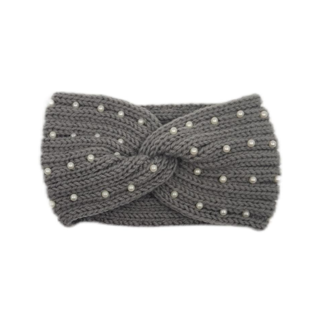 PEARLS TWIST RIBBED  EARWARMER