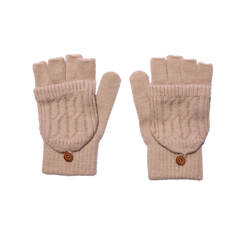 Busbee Style Cable Knit Pop Top Mittens