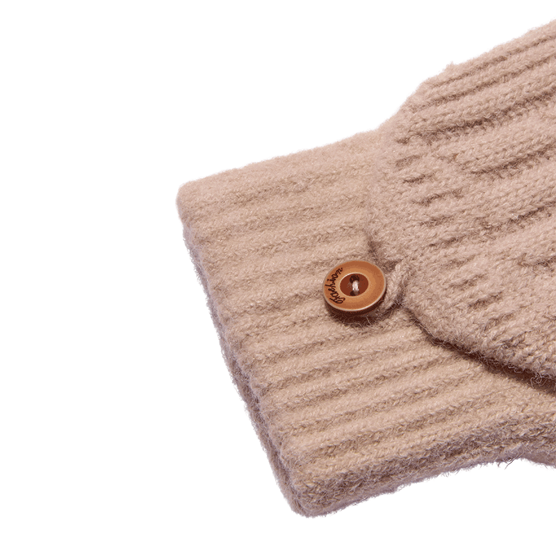 Busbee Style Cable Knit Pop Top Mittens
