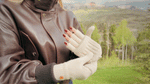 Busbee Style Cable Knit Pop Top Mittens