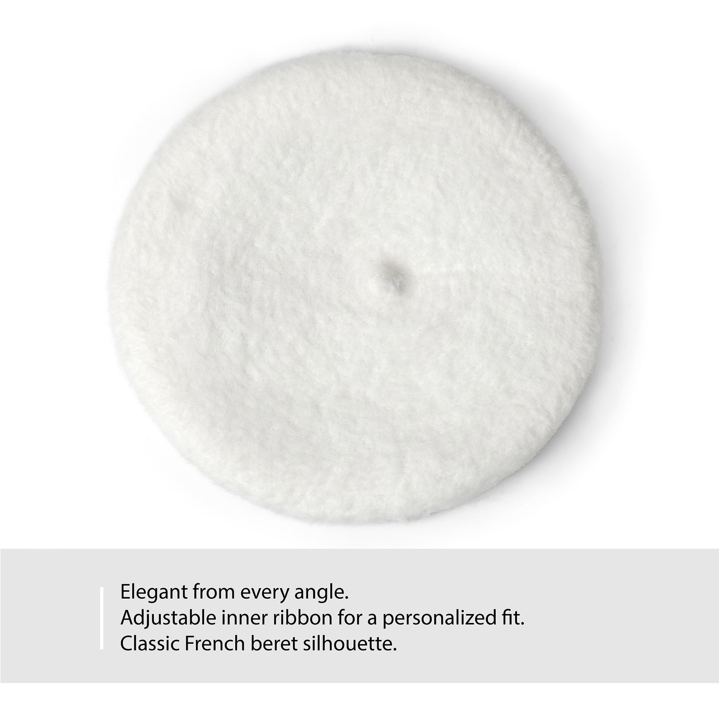Faux-Fur Pure White Beret