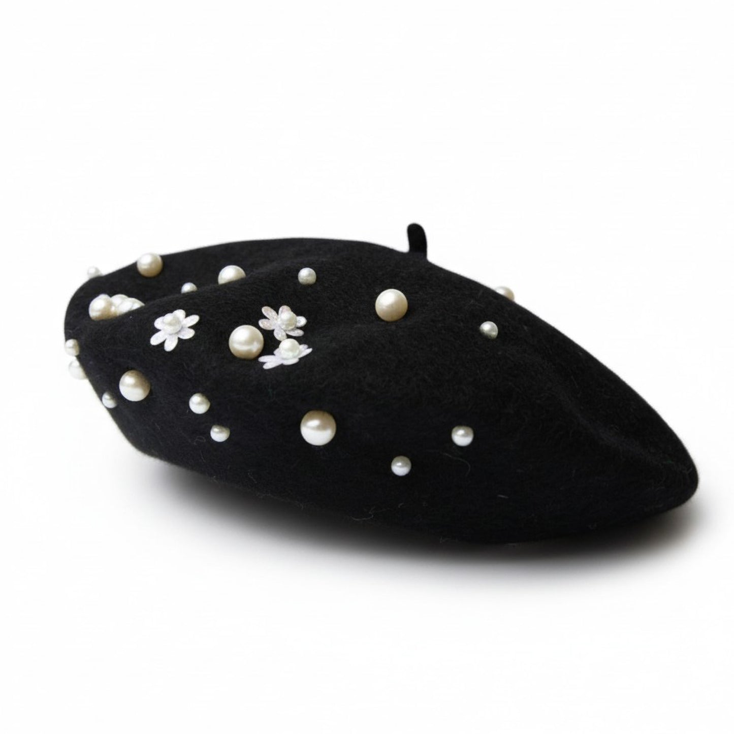 Embellished Wool Beret