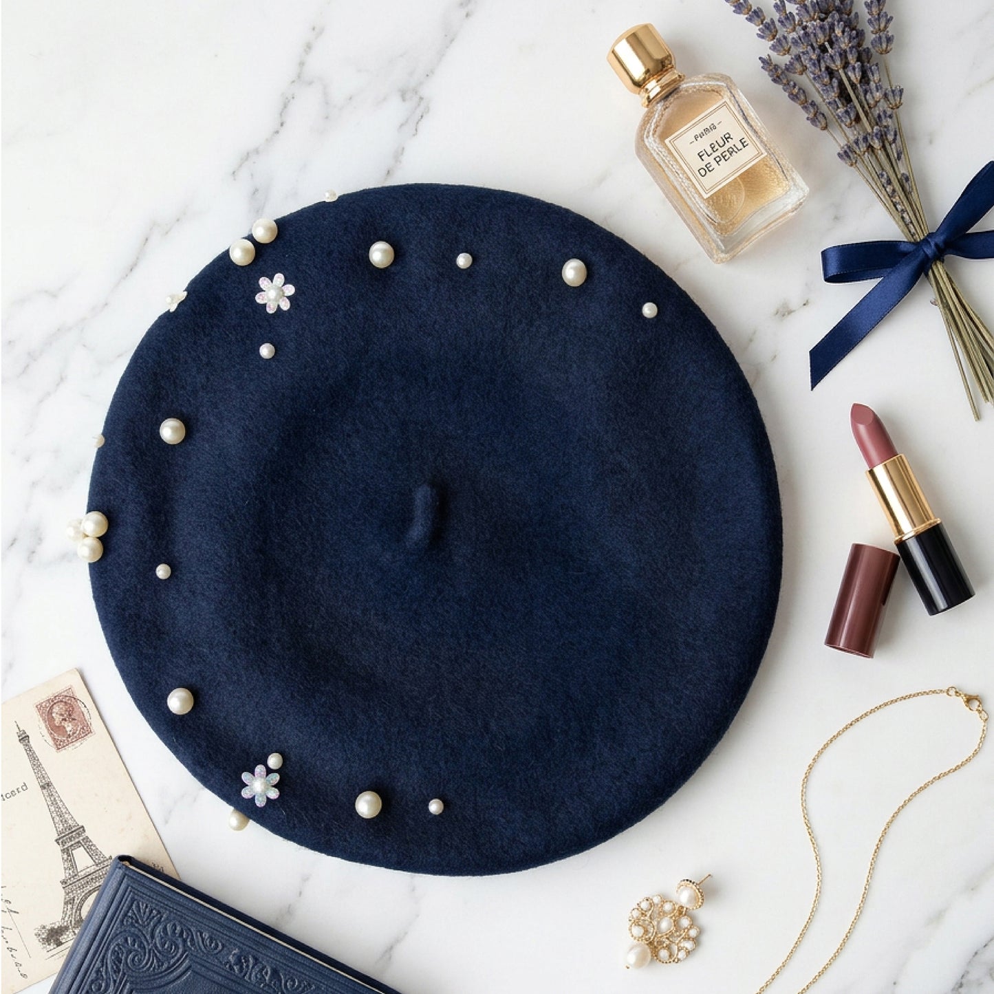 Embellished Wool Beret