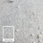 Embellished Wool Beret in Heathered-Grey