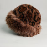Faux Fur Leopard Bucket Hat