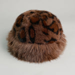 Faux Fur Leopard Bucket Hat