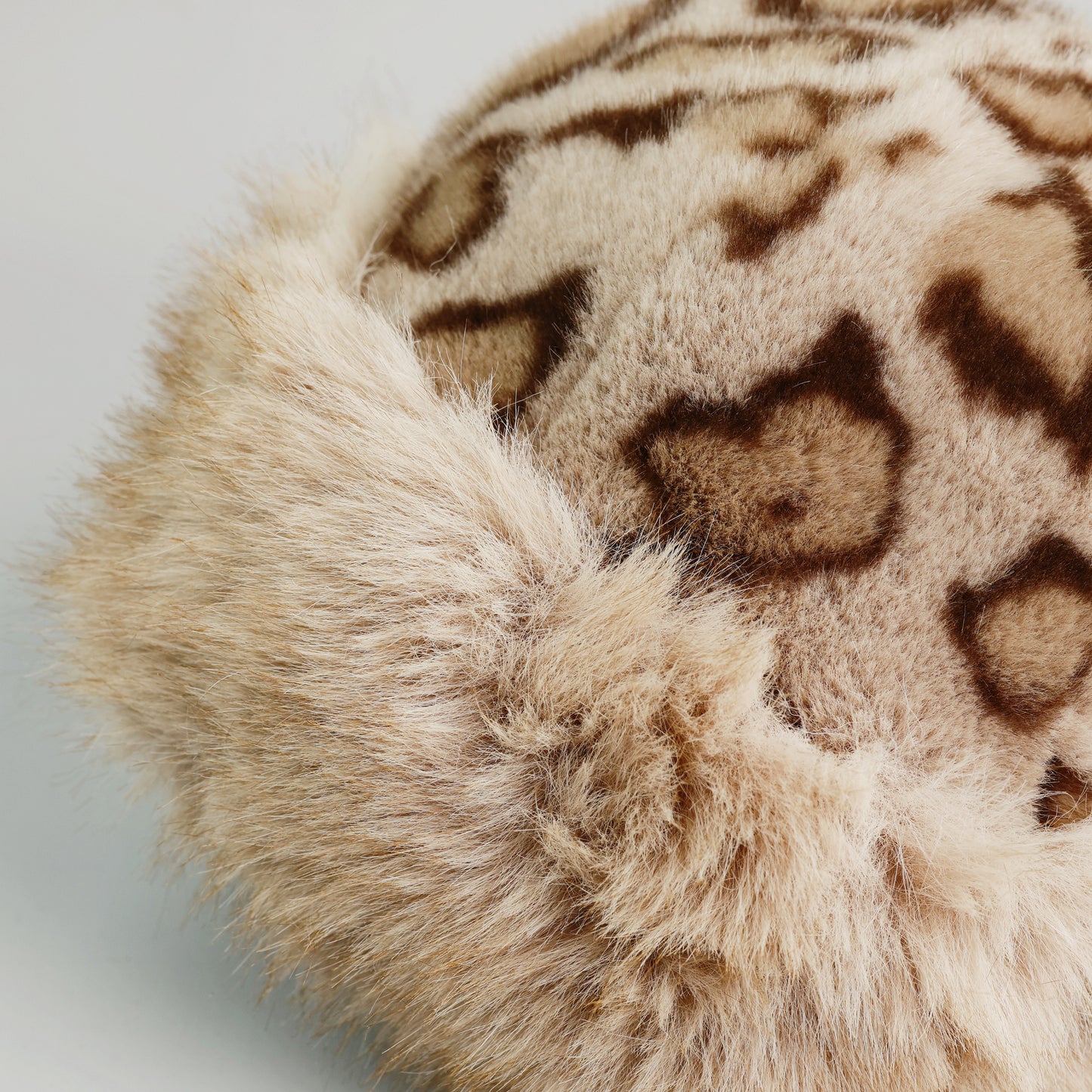 Faux Fur Leopard Bucket Hat