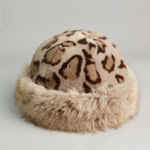 Faux Fur Leopard Bucket Hat