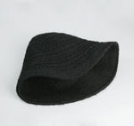 Knit Versatile Black Bucket Hat