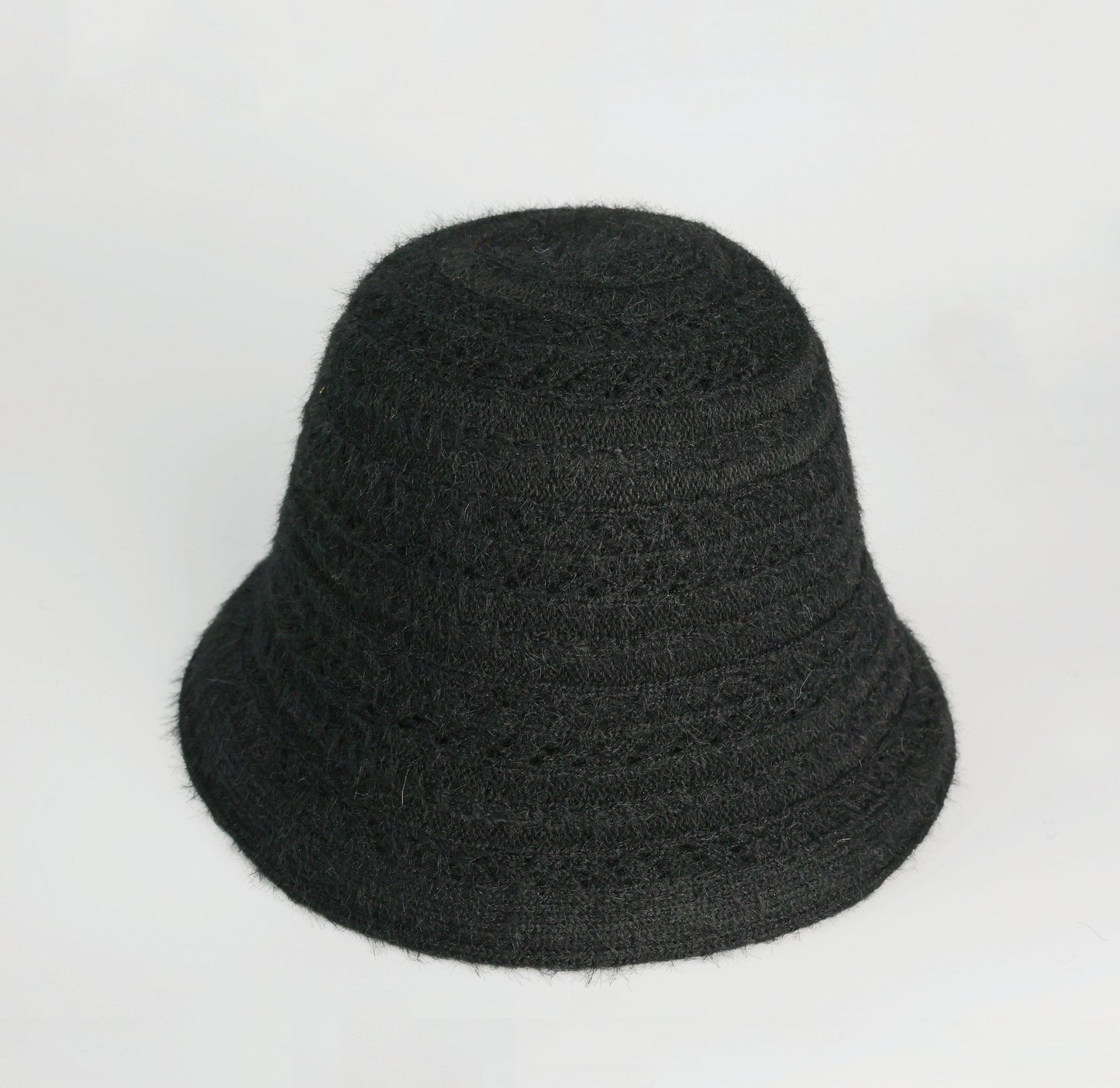 Knit Versatile Black Bucket Hat