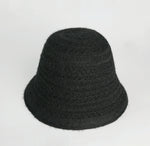 Knit Versatile Black Bucket Hat