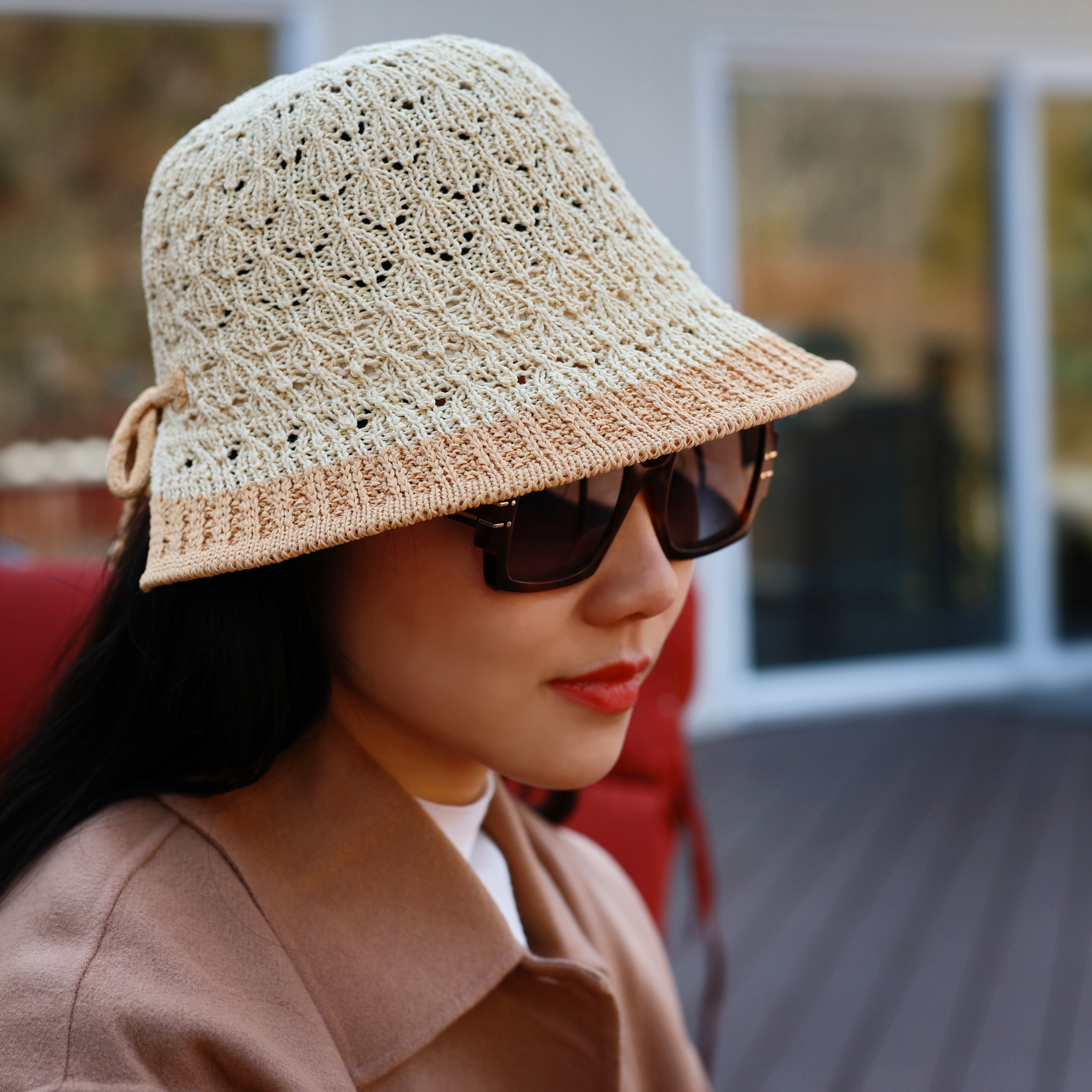 Woven 2-Tone Crochet Bucket Hat – LaValentinanyc.com