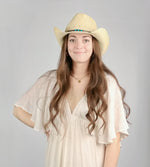 CLASSIC BAND STRAW COWBOY HAT