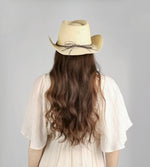 CLASSIC BAND STRAW COWBOY HAT
