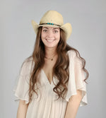 CLASSIC BAND STRAW COWBOY HAT