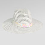 SEQUIN TRIM PANAMA HAT