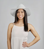 SEQUIN TRIM PANAMA HAT