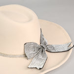 RHINESTONE BOW WESTERN HAT