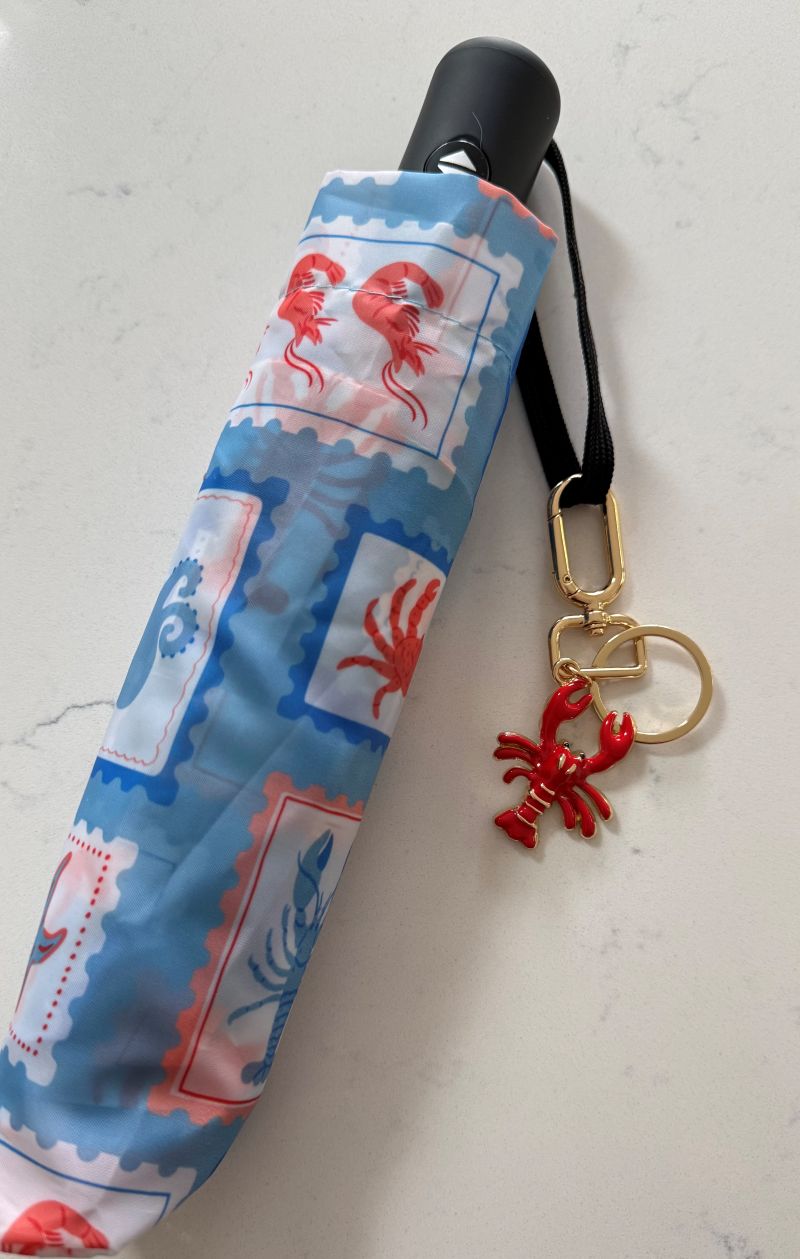Seaworld Print with Lobster Keychain Umbrella