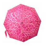 PINK LEOPARD FOLDABLE UMBRELLA