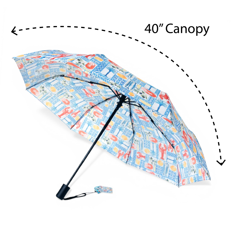Seaworld Print with Lobster Keychain Umbrella